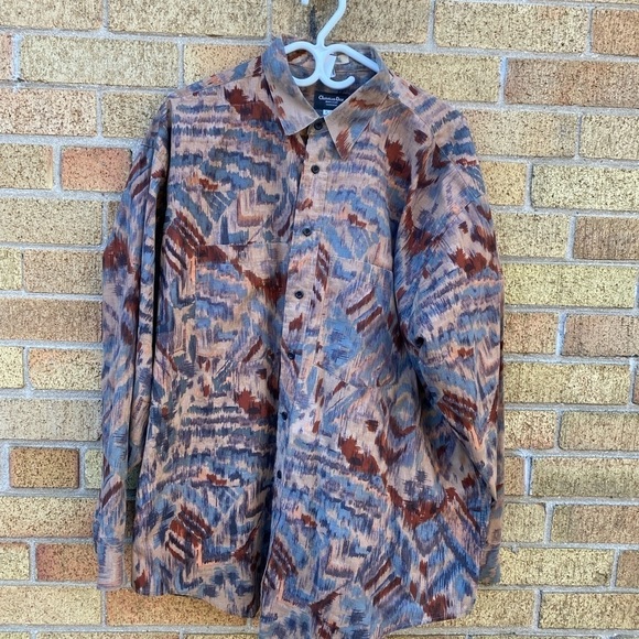 Vintage 1995 Christian Dior Abstract Button Up Shirt XL - Picture 8 of 15